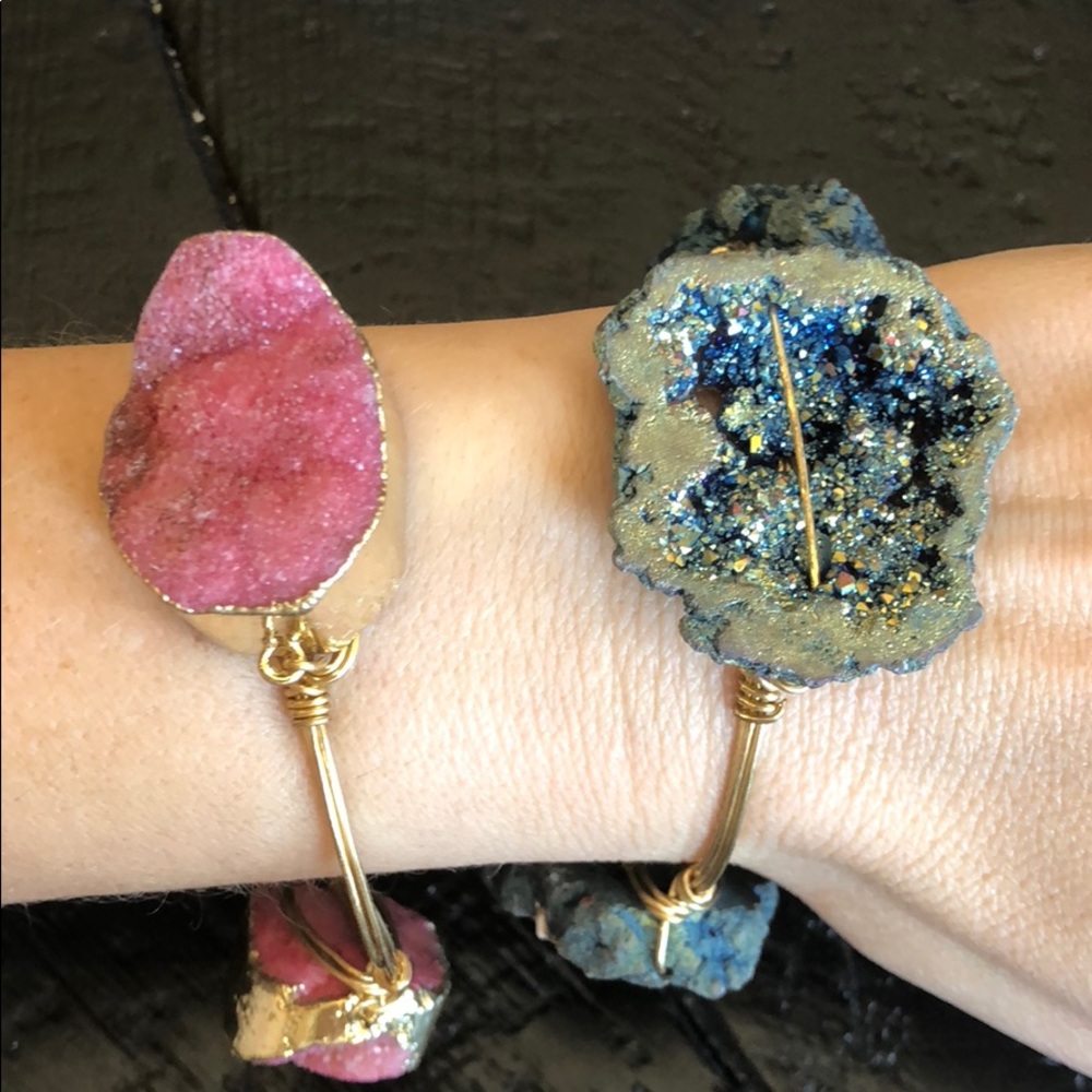 Natural stone wired bracelets